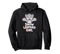 Artistic Colorful Bright Vintage Rare Graphic Snow Leopard Pullover Hoodie