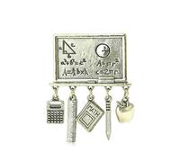 Artistic Compasses Shaped Brooch Pin Crafted From Sturdy Alloy for Fashionable School Accessories and Gift Ideas Premium Alloy Compasses Brooch Sturdy Design for Back to School Season As a Stylish