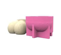 Artistic Concrete Planter Silicone Mould for Resin Brush Holder Clay and Candle Shape Body Artificial Concrete Mould