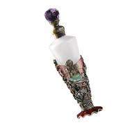 Artistic Conical Shape 25ml Empty Perfumes Bottle Glass and Zincs Alloys Featuring Design Enchanting Enameled Cosmetic Vessel