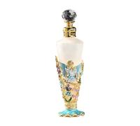 Artistic Conical Shape 25ml Empty Perfumes Bottle Glass and Zincs Alloys Featuring Design Enchanting Enameled Cosmetic Vessel