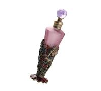 Artistic Conical Shape 25ml Empty Perfumes Bottle Glass and Zincs Alloys Featuring Design Enchanting Enameled Cosmetic Vessel