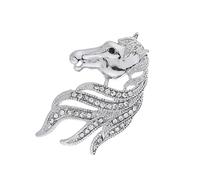 Artistic Crafted Horse Shape Brooch Sturdy Metal Embellishment Lapel Pin For Business Attire And Casual Outfits Vintage Horse Head Brooch