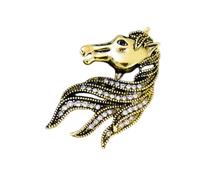 Artistic Crafted Horse Shape Brooch Sturdy Metal Embellishment Lapel Pin For Business Attire And Casual Outfits Zodiacs Animal Jewelry For Women