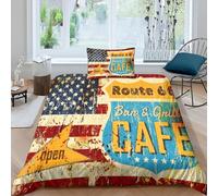 Artistic creative American flag duvet cover, stars and stripes symbol of freedom, democracy and prosperity, flag pattern bedding set,single duvet cover set