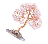 Artistic Crystal Money Tree for Living Space, Crystal, B | Crystal Money Tree with Color Stone Figurine for Boosting Success Suitable for Homes Offices and Study