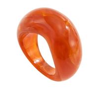 Artistic Curved V Shaped Statement Rings Lightweight Resin Construction Graduated Color Unisex Jewelry Accessory Elegant Resin Rings for Occasions