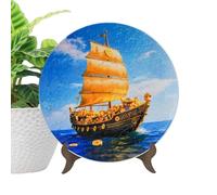 Artistic Decorative Puzzle | Colorful Design Puzzle Display Plate With Stand | Artistic Wall And Table Decorations For Home late | Modern Aesthetic Decoration By Col