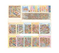 Artistic Decorative Scrapbook Stickers for Adults Students, Journaling Sticker Book Aesthetic Sticker Scrapbook Stickers Artistic