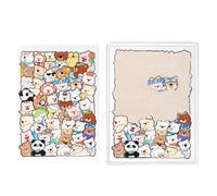 Artistic Dinosaur Puzzle with Soft Colors, The bear with base | Made From Natural Wood with Cartoon Animal Shaped Pieces in Calming Pastel Hues for Kids Creativity