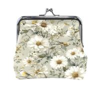 Artistic Dogwood Bloom Women's Coin Purse, PU Leather Small Wallet with Kiss-Lock Closure, Personalized Print Compact Pouch for Cash, Cards, Coins - Gift for Her