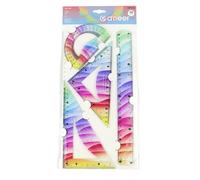Artistic Drawing Tool with Bright Hues Flexible Straight Edges Ruler for Creative Projects Lightweight Materials Colorful Ruler