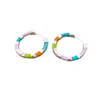 Artistic Drip Oil Drop Earring In Multi Colors Modern Minimal Hoops Copper Base Comfortable Wear Trendy Women Accessories Unique Ear Hoops