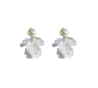 Artistic Ear Studs Delicate Stud Earrings Statement Earrings Ear Jewelry Vintage Earrings Perfect for Everyday Wear Handmade Flower Earrings Mixed Materials Elegant Ear Jewelry, フリーサイズ