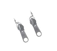 Artistic Earrings with Zippers Head Designs Modern Accessories for Casual Party Fashion Forward Accessory Unique Zippers Pull Earrings