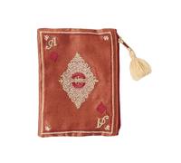 Artistic Embroidered Pattern Portable Wallet for Storing Keys Coin Jewelry Playing Cards Polyester Bag Polyester Storage Bag with Embroidery