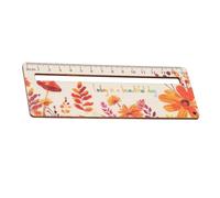 Artistic Engraved School Ruler Sustainable Wood Children Bookmarks with Child Safe Smoothly Finish Reading Assistance Friendly Children's Ruler