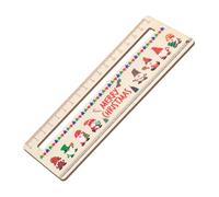 Artistic Engraved School Ruler Sustainable Wood Children Bookmarks with Child Safe Smoothly Finish Reading Assistance Friendly Children's Ruler