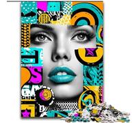 Artistic Face Jigsaw Puzzles for Adults, Pattern Assembly Deal As Gifts for The Whole Family Suitable for And 14 26x38cm