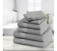 Artistic Fashionista Limited 100% Natural Bamboo Cotton Hotel Quality Super Soft Thick Absorbent & Quick Dry BAMBOO Hand Towel, Bath Towel, Bath Sheet (Silver, Bath Sheet - Pack 2)