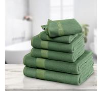 Artistic Fashionista Limited 100% Natural Bamboo Cotton Hotel Quality Super Soft Thick Absorbent & Quick Dry BAMBOO Hand Towel, Bath Towel, Bath Sheet (Green, Bath Sheet - Pack 2)
