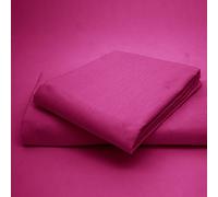 Artistic Fashionista Limited EASYCARE Non-Iron Plain Dyed PLATFORM BASE VALANCE SHEET and Matching PILLOWCASES Pair (Pillowcases Pair, Fuchsia)