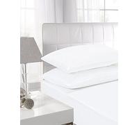 Artistic Fashionista Limited Luxury Non-Iron Polycotton Plain Percale Fitted Sheet 25CM (9INCH) DEEP (Single, White)