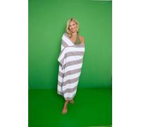 Artistic Fashionista Limited Microfibre Sand Free JUMBO BEACH TOWELS - Lightweight, Compact, Absorbent, Quick Dry for Camping, Travel, Yoga, Sports (Cabana Stripe - Light Grey)