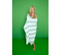 Artistic Fashionista Limited Microfibre Sand Free JUMBO BEACH TOWELS - Lightweight, Compact, Absorbent, Quick Dry for Camping, Travel, Yoga, Sports (Cabana Stripe - Sage Green)