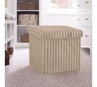 Artistic Fashionista Limited Ottoman Storage Box CORDUROY Folding Footstool Rest Seat Storage Stool Toys Chest Bench Blanket Linen Laundry Box (Mink, Small - 38x38cm)