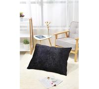 Artistic Fashionista Limited Plain Super Soft Crushed Velvet Decorative Cushion Covers for Sofa Bed Living Room Bedroom Home Couch Pillowcases Cushions Pillows with Invisible Zipper (Black, 60x80cm)