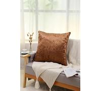 Artistic Fashionista Limited Plain Super Soft Crushed Velvet Decorative Cushion Covers for Sofa Bed Living Room Bedroom Home Couch Pillowcases Cushions Pillows with Invisible Zipper (Brown, 60x60cm)