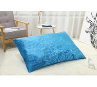 Artistic Fashionista Limited Plain Super Soft Crushed Velvet Decorative Cushion Covers for Sofa Bed Living Room Bedroom Home Couch Pillowcases Cushions Pillows with Invisible Zipper (Teal, 80x120cm)