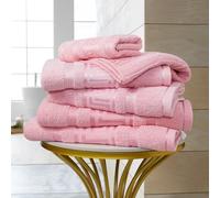 Artistic Fashionista Limited Pure Egyptian Cotton Hotel Quality Super Soft Thick & Absorbent REGENT GREEK Hand Towel, Bath Towel, Bath Sheet (Pink, Bath Sheet - Pack 3)