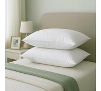 Artistic Fashionista Limited Pure Natural Duck Feather & Down Pillows - 100% Cotton Cover - Hotel Quality Soft Pillows for Head, Neck & Back Support - Washable & Hypoallergenic - Pack 2