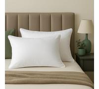 Artistic Fashionista Limited Pure Natural Goose Feather & Down Pillows - 100% Cotton Cover - Hotel Quality Soft Pillows for Head, Neck & Back Support - Washable & Hypoallergenic - Pack 2