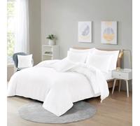 Artistic Fashionista Limited Super Soft Brushed Microfibre Duvet Cover Set with Pillowcases - Breathable & Hypoallergenic Quilt Cover Bedding Set - Shrinkage & Fade Resistant (White, Double)
