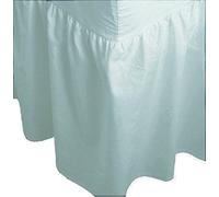 Artistic Fashionista Luxury Non-Iron Plain Percale 180 Thread Count FITTED VALANCE SHEET - To Fit Single, Double & King Size Standard Mattress (King, Duck Egg)