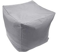 Artistic Fashionista* New Waterproof Square Cube Bean Bag Indoor Outdoor Garden Footstool Rest Seat Pouffe Ottoman Beanbag 40x40x40 cm (Light Grey)