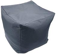 Artistic Fashionista* New Waterproof Square Cube Bean Bag Indoor Outdoor Garden Footstool Rest Seat Pouffe Ottoman Beanbag 40x40x40 cm (Dark Grey)