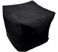Artistic Fashionista* New Waterproof Square Cube Bean Bag Indoor Outdoor Garden Footstool Rest Seat Pouffe Ottoman Beanbag 40x40x40 cm (Black)