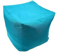 Artistic Fashionista* New Waterproof Square Cube Bean Bag Indoor Outdoor Garden Footstool Rest Seat Pouffe Ottoman Beanbag 40x40x40 cm (Teal)