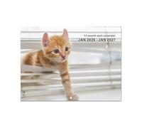 Artistic Feline Wall Calendar 2026 Thick Recycled Paper Clear Numbering Practical Hanging Hook Perfect for Cats Lovers Paper Calendar