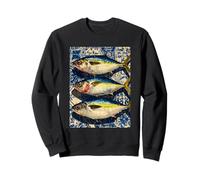 Artistic Fishes Mediterranean Tile Art Summer Vibes Coastal Sweatshirt
