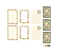 Artistic Floral Foil Stamped Envelopes Sustainable Diary Valentine's Day Creative Communication Set Creative Gift Envelopes