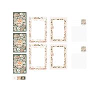 Artistic Floral Foil Stamped Writing Envelopes Sustainable Diary Valentines Day Creative Correspondence Set Foil Rose Love Letter Envelopes