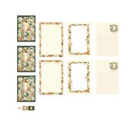 Artistic Floral Foil Stamped Writing Envelopes Sustainable Diary Valentines Day Creative Correspondence Set Foil Rose Love Letter Envelopes