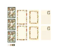 Artistic Floral Foil Stamped Writing Envelopes Sustainable Diary Valentines Day Creative Correspondence Set Foil Rose Love Letter Envelopes