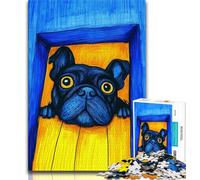 Artistic French Bulldog 1000 Piece Jigsaw Puzzle for Adults Teens,Learning Educational Toys Family Games Birthday Present,Gifts 50x75cm