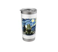 Artistic Frog Stuff Van Gogh Style Starry Night Frog Stainless Steel Insulated Tumbler